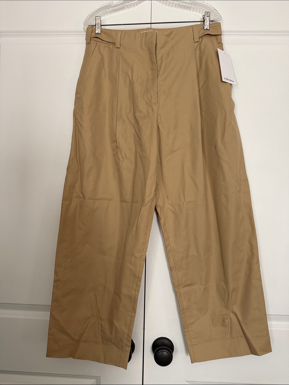 & Other Stories Khaki Barrel Leg Chinos